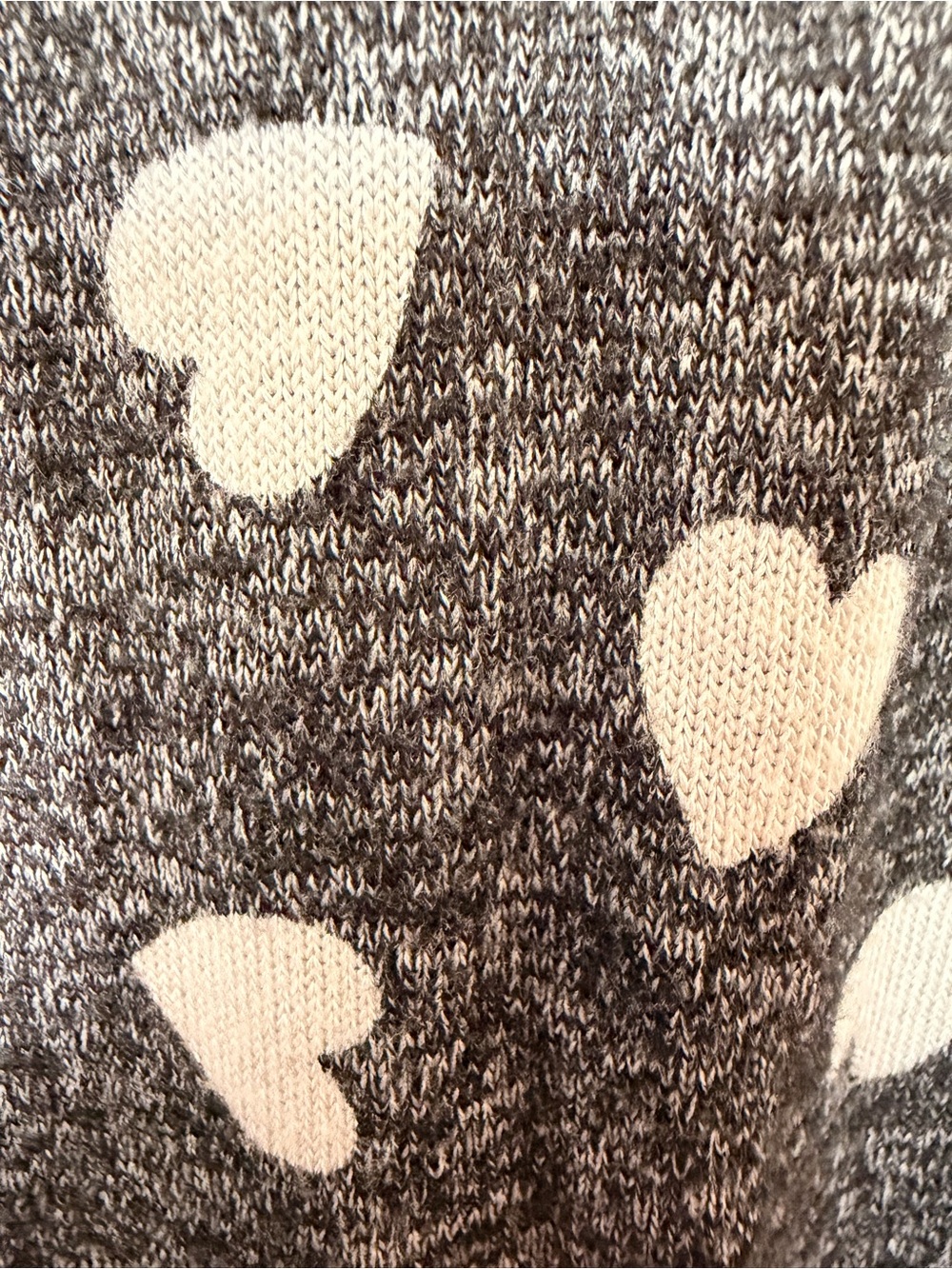 Lane Bryant Gray and White Heart Knit Top - Picture 3 of 4
